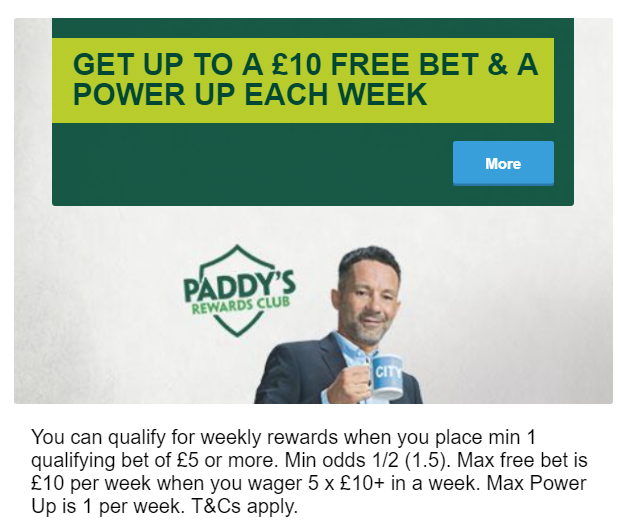 Paddy power early payout rules 2019